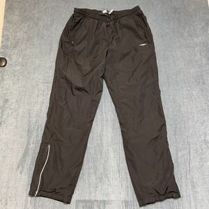 Umbro Nova Lite Windbreaker Pants Mens 32x30 Black Drawstring Waist Ankle Zip